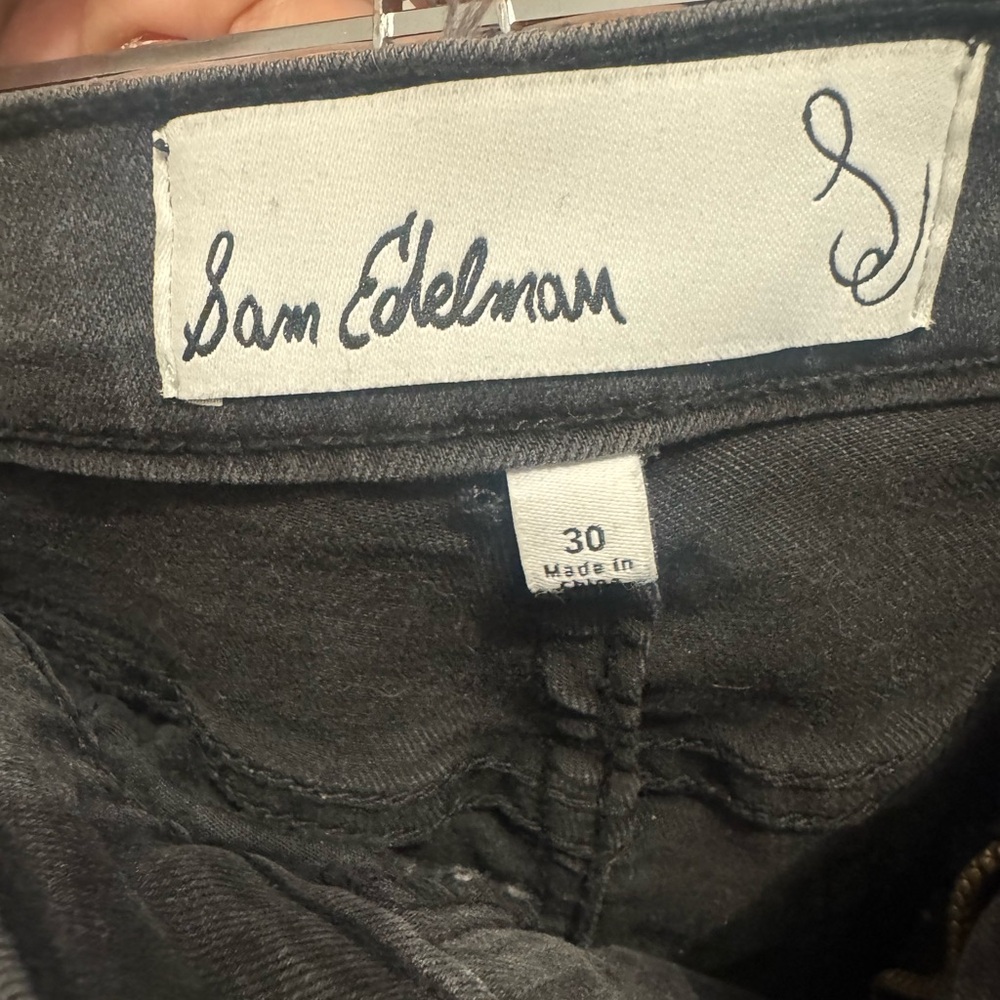 Sam Edelman Charcoal Denim Boot Cut Pants